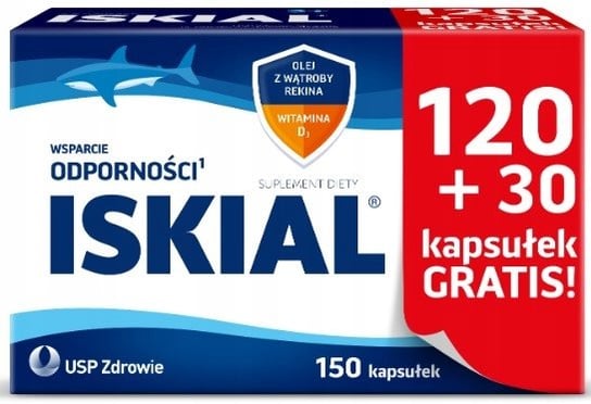 Suplement diety, Iskial, Olej Z Wątroby Rekina Tran Odporność, 150 Kap. Inna marka