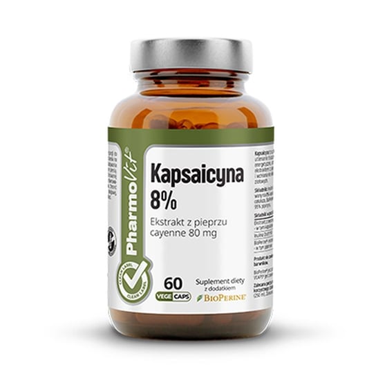 Suplement diety, Kapsaicyna 8% 60 Kapsułek Clean Label - Pharmovit Pharmovit