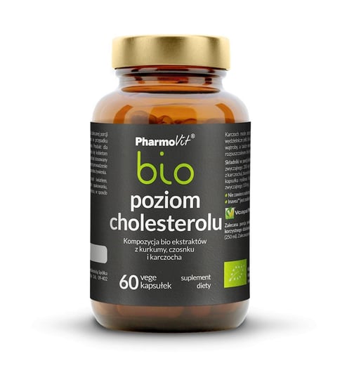 Suplement diety, Kapsułki Na Prawidłowy Poziom Cholesterolu Bio 60 Szt. (33 G) - Pharmovit Pharmovit