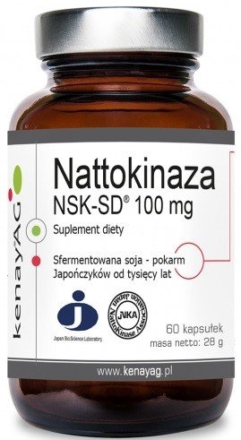 Suplement diety, Kenay Nattokinaza Nsk-Sd 100Mg 60 Kaps. Kenay