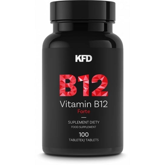 Suplement diety, KFD Vitamin B12 Forte - 100 tabletek dla wegan wparcie pracy mózgu KFD