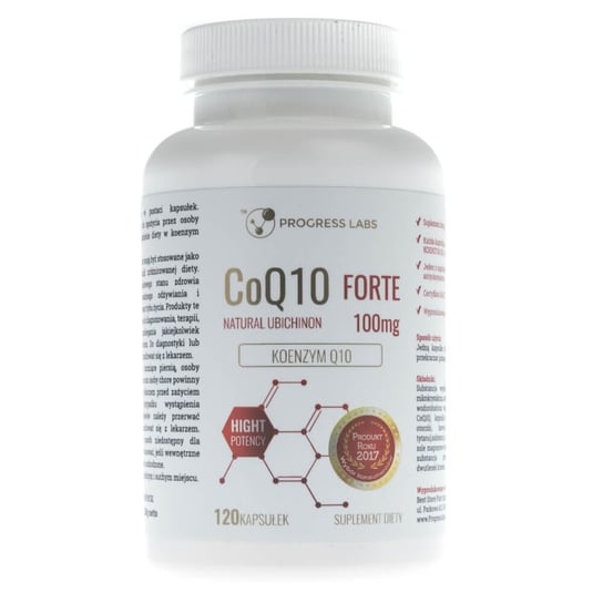 Suplement diety, Koenzym Q10 Forte PROGRESS LABS, 100 mg, 120 kapsułek Progress Labs