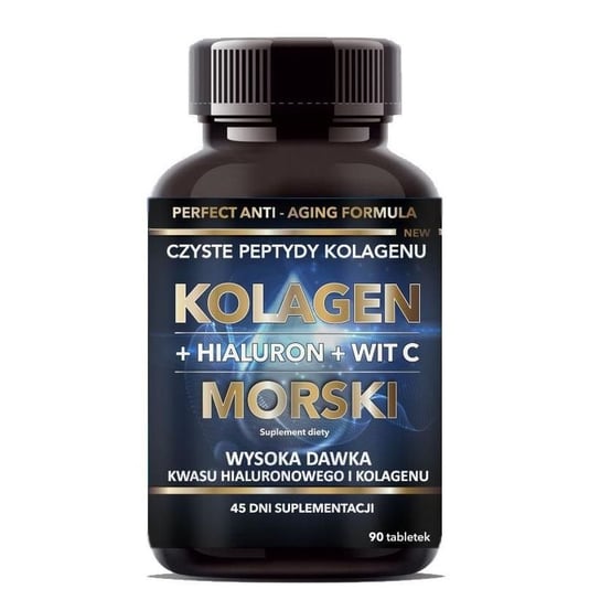 Suplement diety, Kolagen Morski + Hialuron + Witamina C 90 Tabletek 45 g - Intenson Intenson