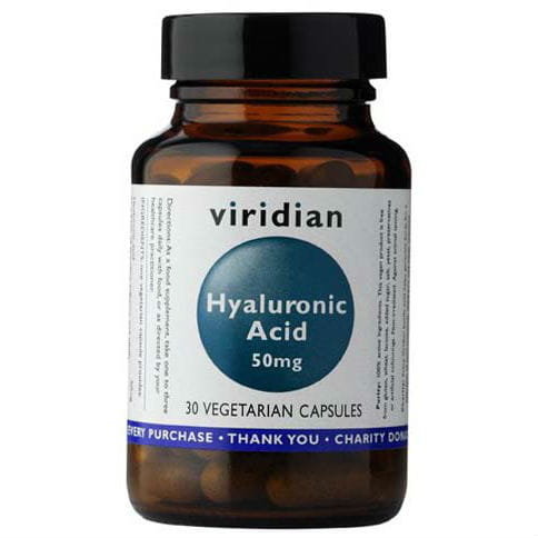 Suplement diety, Kwas hialuronowy Hyaluronic acid 50mg 30 kapsułek Viridian Viridian