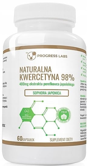 Suplement diety, Kwercetyna perełkowiec japoński 400 mg, 60 kaps. Progress Labs