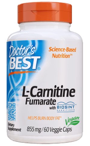 Suplement diety, L-Carnitine Fumarate - Fumaran L-Karnityny 855 mg (60 kaps.) Doctor's Best