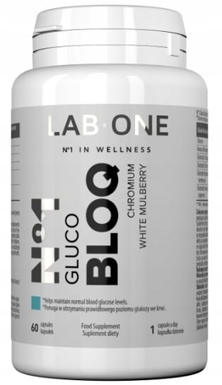 Suplement diety, Lab One, N°1 Gluco BLOQ, 60 Kaps. LAB ONE