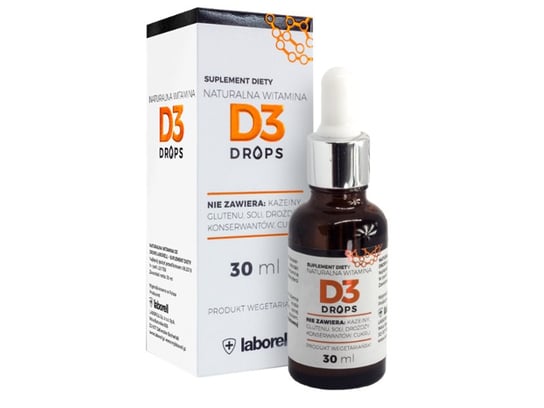 Suplement diety, Laborell, Witamina D3, Drops, 30 ml Laborell