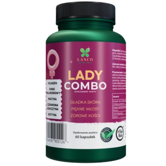 Suplement diety, Lady Combo, Menopauza, Skóra I Włosy, 60 Kaps. Lanco Nutrition