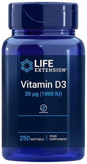 Suplement diety, Life Extension, Witamina D3 1000 Iu, 250 Kapsułek Life Extension