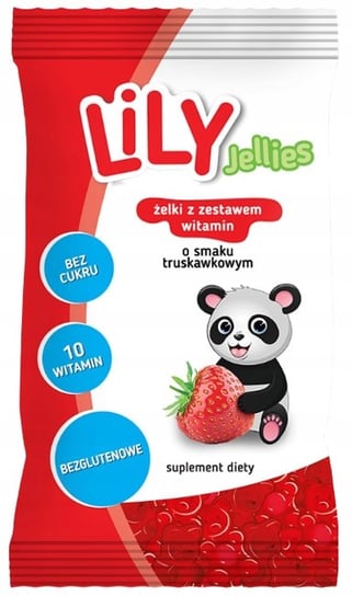 Suplement diety, LILY, żelki smak truskawkowy witaminy B+C+D, 30 g LILY