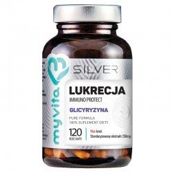 Suplement diety, Lukrecja ekstrakt Silver MyVita 120 kapsułek MyVita
