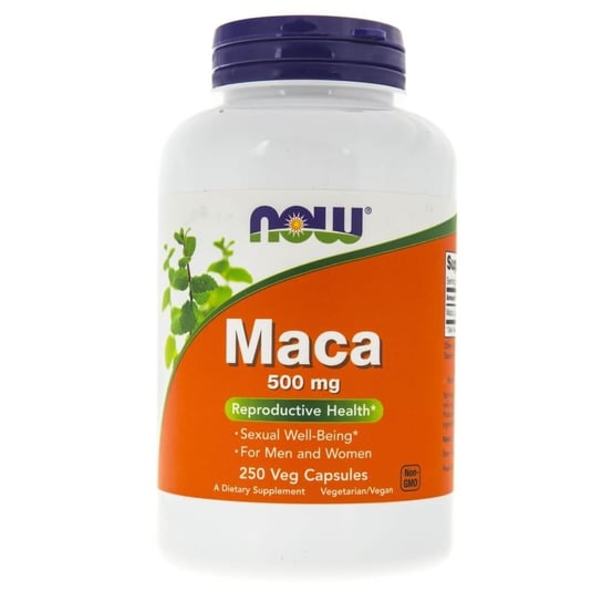 Suplement diety Maca 500 mg NOW FOODS, 250 kapsułek Now Foods