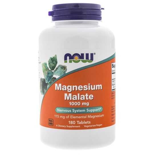 Suplement diety Magnesium Malate NOW FOODS, 1000 mg, 180 tabletek Now Foods