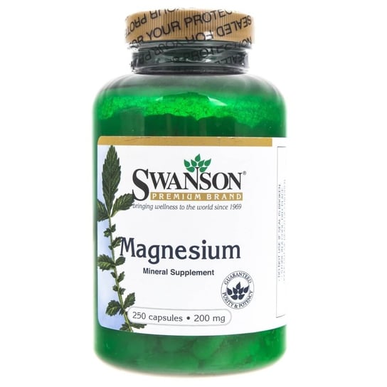 Suplement diety, Magnez Swanson, 200 Mg, 250 Kapsułek Swanson