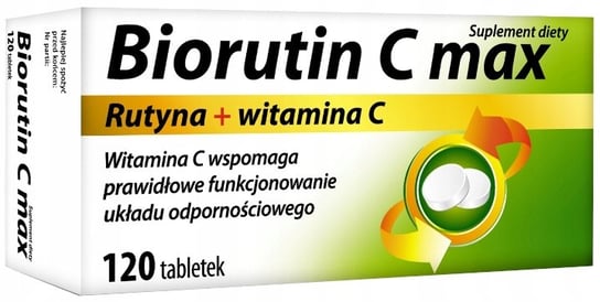 Suplement diety, MBM Biorutin C Max rutyna witamina C, 120 tab. MBM