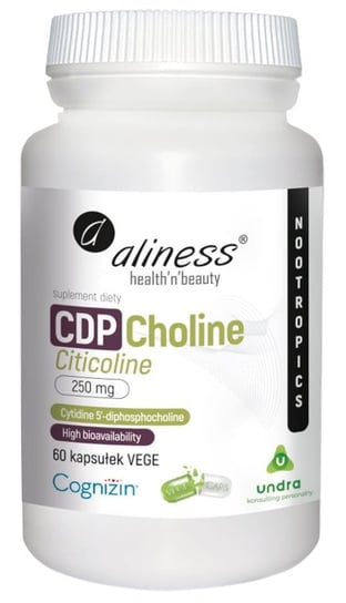Suplement diety, MedicaLine, Aliness CDP Cholina Cytykolina 250 mg, 60 kaps. Inna marka