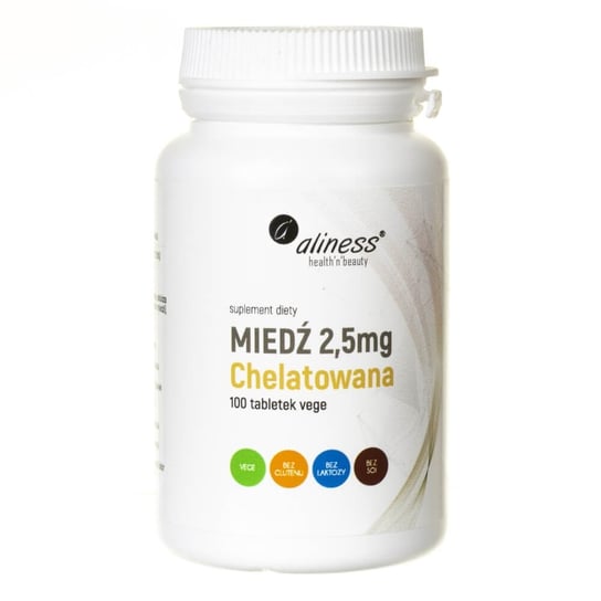 Suplement diety, MedicaLine, Miedź chelatowana 2,5 mg, 100 tabletek MedicaLine