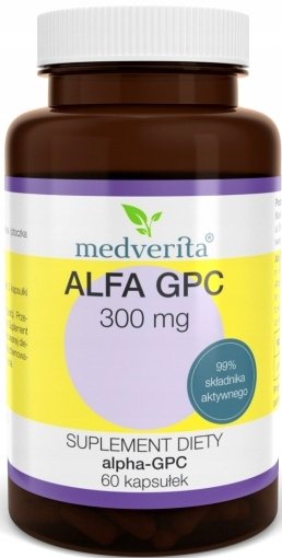 Suplement diety, Medverita, Alfa GPC 300mg sen pamięć 60 kaps. Medverita,