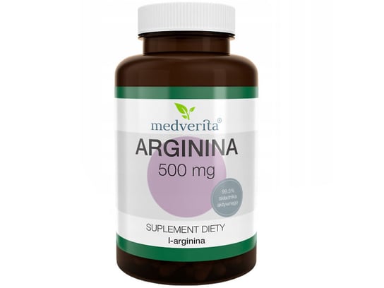 Suplement diety, Medverita, Arginina, 500 mg, 50 kapsułek Medverita