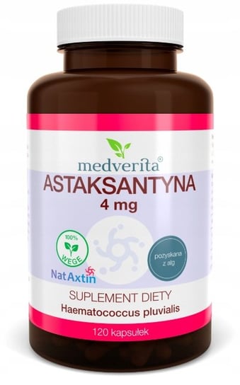 Suplement diety, Medverita, Astaksantyna Nataxtin 4mg z alg, 120 kap Medverita