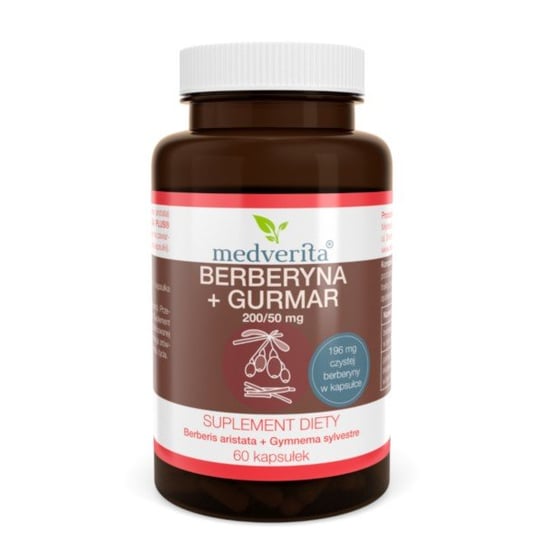 Suplement diety, Medverita Berberyna + Gurmar 200/50 Mg 60 K. Medverita