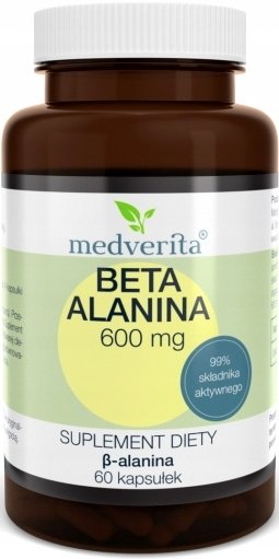 Suplement diety, Medverita, Beta Alanina 600mg 60 kaps. Medverita,