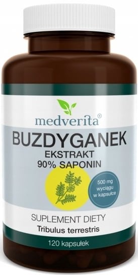 Suplement diety, Medverita, Buzdyganek ekstrakt 90% saponin 120 kaps Medverita,