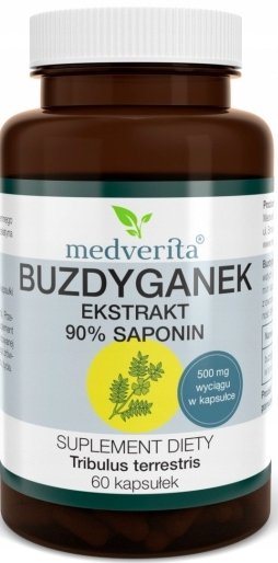 Suplement diety, Medverita, Buzdyganek ekstrakt 90% saponin 60 kaps. Medverita,