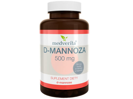 Suplement diety, Medverita, D-mannoza, 500 mg, 50 kapsułek Medverita