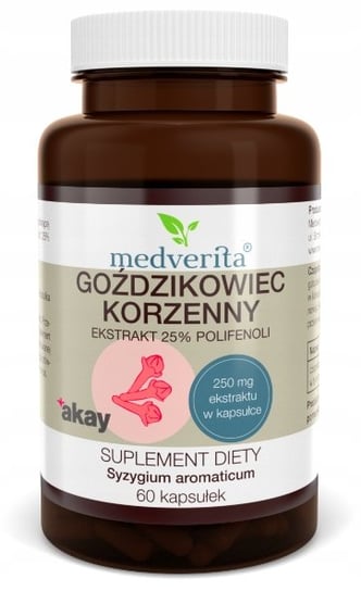 Suplement diety, Medverita, Goździkowiec Korzenny Polifenole, 60 kaps. Medverita