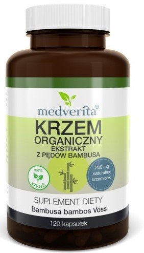 Suplement diety, Medverita Krzem Organiczny 200 mg 120 kapsułek Medverita