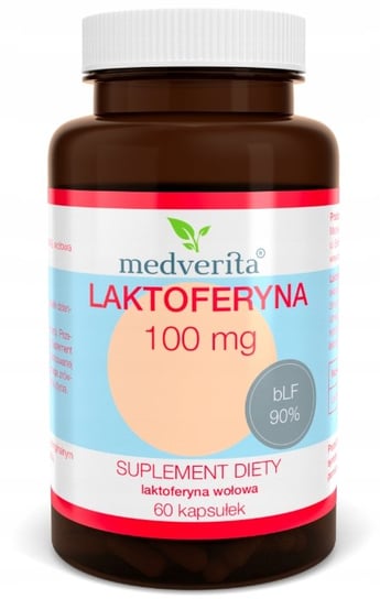 Suplement diety, Medverita, Laktoferyna wołowa 100 mg, 60 kaps. Medverita