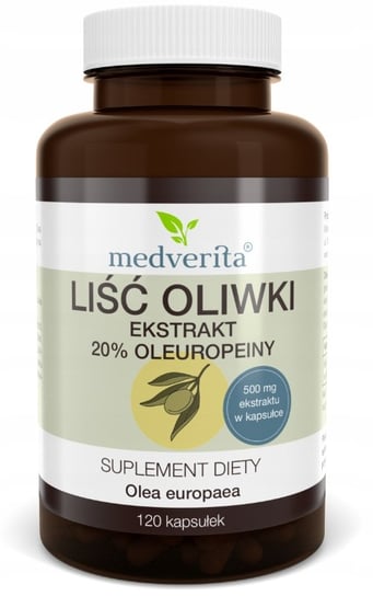 Suplement diety, Medverita, Liść oliwki odporność opryszczka, 120 kaps. Medverita