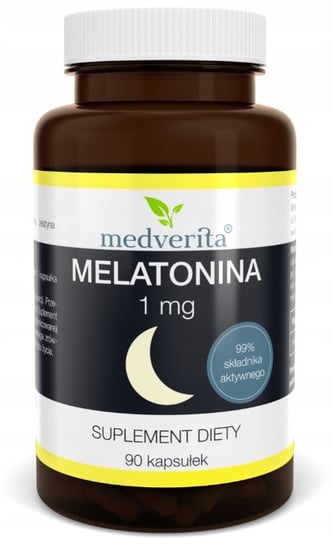 Suplement diety, Medverita, Melatonina 1 Mg Dobry Sen, 90 Kaps. Medverita