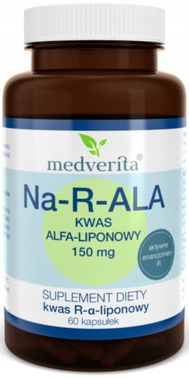 Suplement diety, Medverita Na-R-Ala, Kwas Alfa-liponowy 150 mg, 60 kaps. Medverita