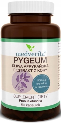 Suplement diety, Medverita, Pygeum Śliwa Afrykańska, 50 Kaps. Medverita