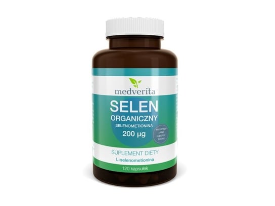Suplement diety, MEDVERITA, Selen Organiczny Selenometionina 200 mcg, 120 kapsułek Medverita