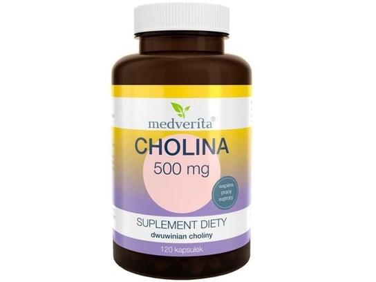 Suplement diety, Medverita, Witaminy i minerały, Cholina 500 mg, 60 kaps Medverita