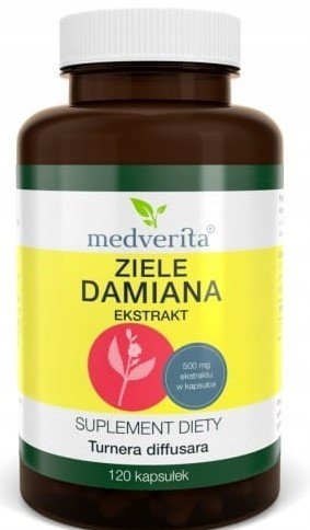 Suplement diety, Medverita, Ziele Damiana, 120 kaps. Medverita