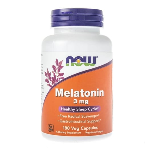 Suplement diety Melatonina NOW FOODS, 3 mg, 180 kapsułek Now Foods