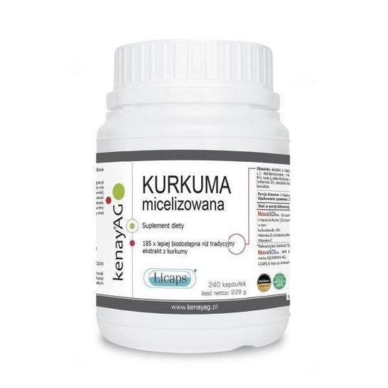 Suplement diety, Micelizowana Kurkuma (240 kaps.) Kenay