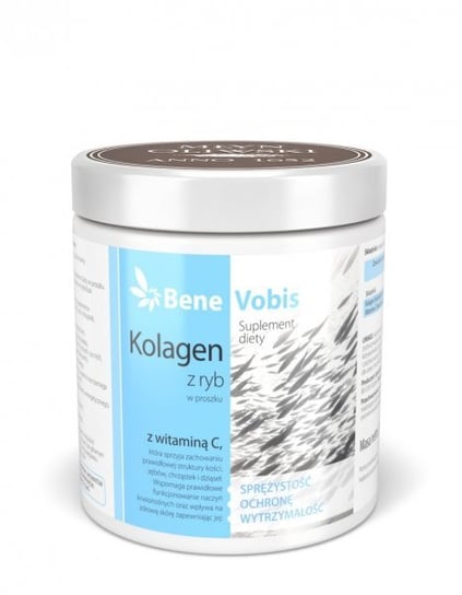 Suplement diety, Młyn Oliwski, Kolagen Rybi (hydrolizat żelatynowy) z witaminą C, Bene Vobis, 250 g Młyn Oliwski