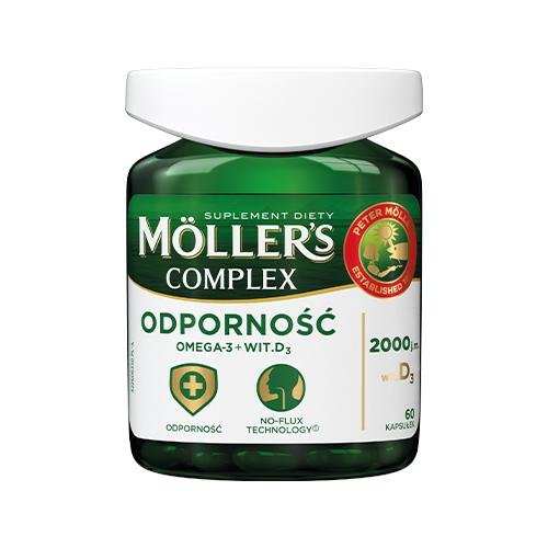 Suplement diety, Mollers Complex Odporność Omega-3 + D3, 60 kaps. Inna marka