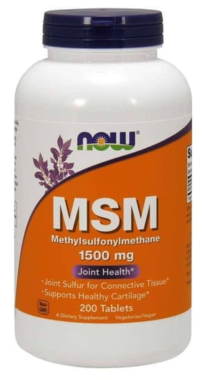 Suplement diety, MSM Metylosulfonylometan 1500 mg (200 tabl.) Now Foods
