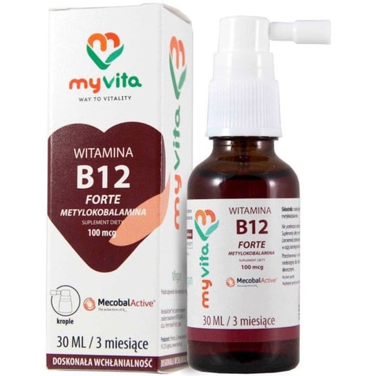 Suplement diety, Myvita Krople Witamina B12 30Ml Proness