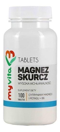 Suplement diety, MyVita, Magnez skurcz cytrynian magnezu i potasu + B6, 100 tabletek MyVita