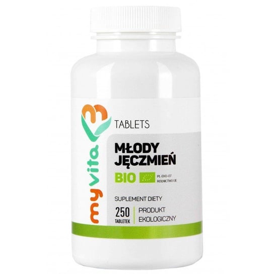 Suplement diety, MyVita, młody zielony jęczmień Bio 500mg, 250 tabletek MyVita