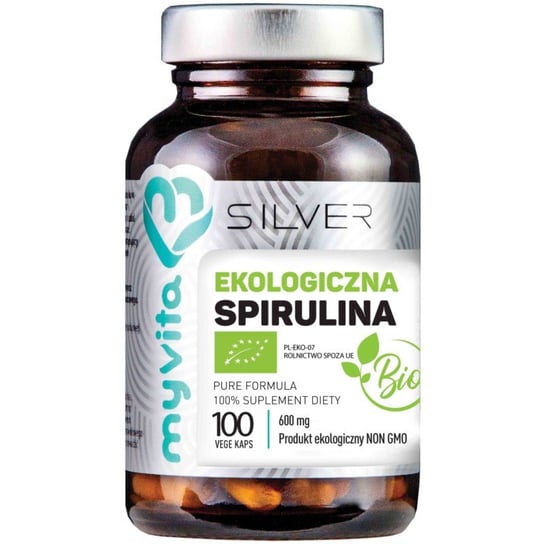 Suplement diety, Myvita Silver Spirulina 100% Bio 100 Weg. Kaps. MyVita