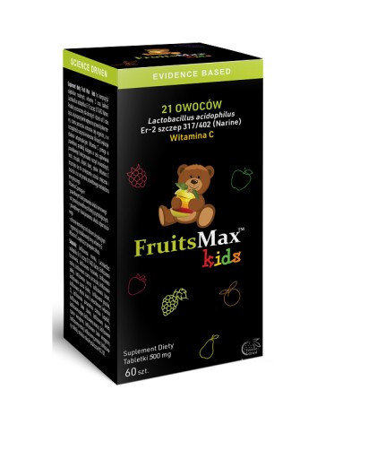 Suplement diety, Narine, FruitsMax, suplement dla dzieci z witaminą C, 60 tabletek Narum